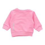 DSQUARED2 felpa chiusa girocollo tinta unita cn stampa logo Rosa per Neonata DQ1881 ROSA DSQUARED2 