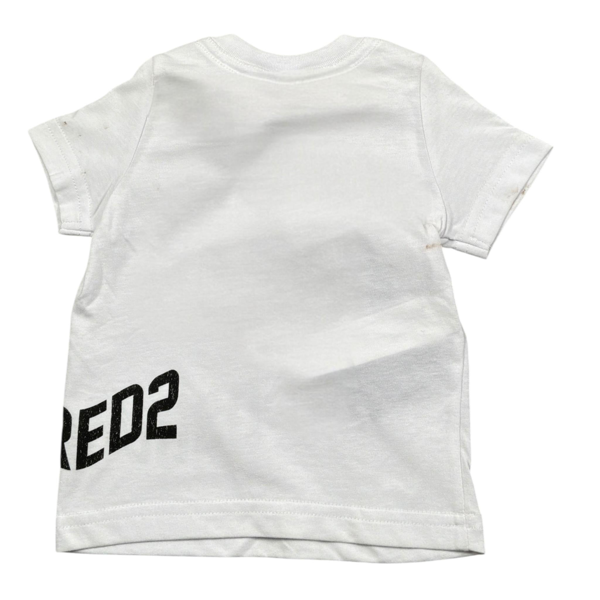 Dsquared2 T-Shirt tinta unita con Stampa Bianco per Neonato DQ2138 BIANCO DSQUARED2 