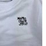 Calvin Klein Crewneck Sweatshirt Einfarbig mit Print Weiß für Jungen