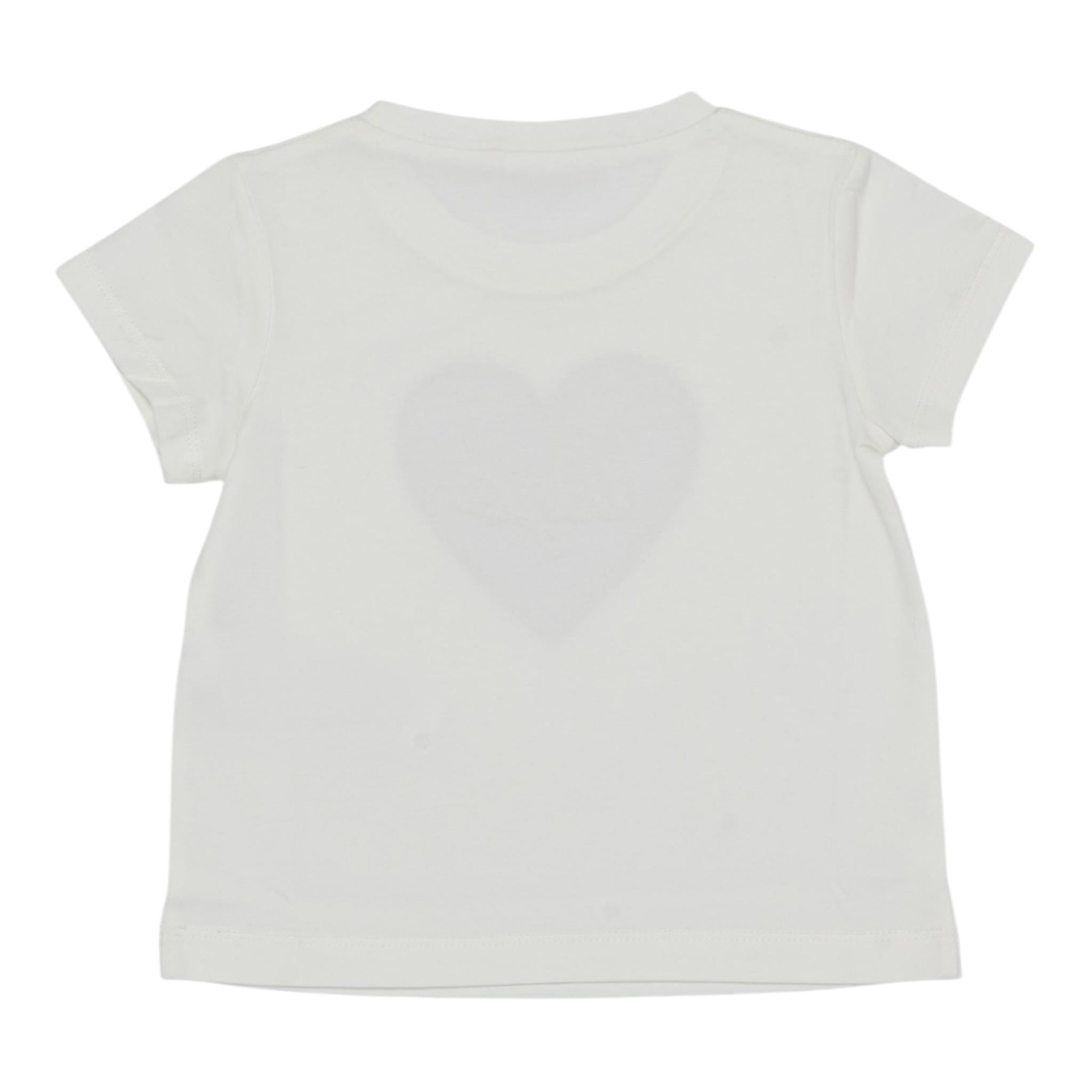 Liu Jo T-Shirt Girocollo Tinta Unita con Brillantini per Bambina KA4047 BIANCO LIU JO 