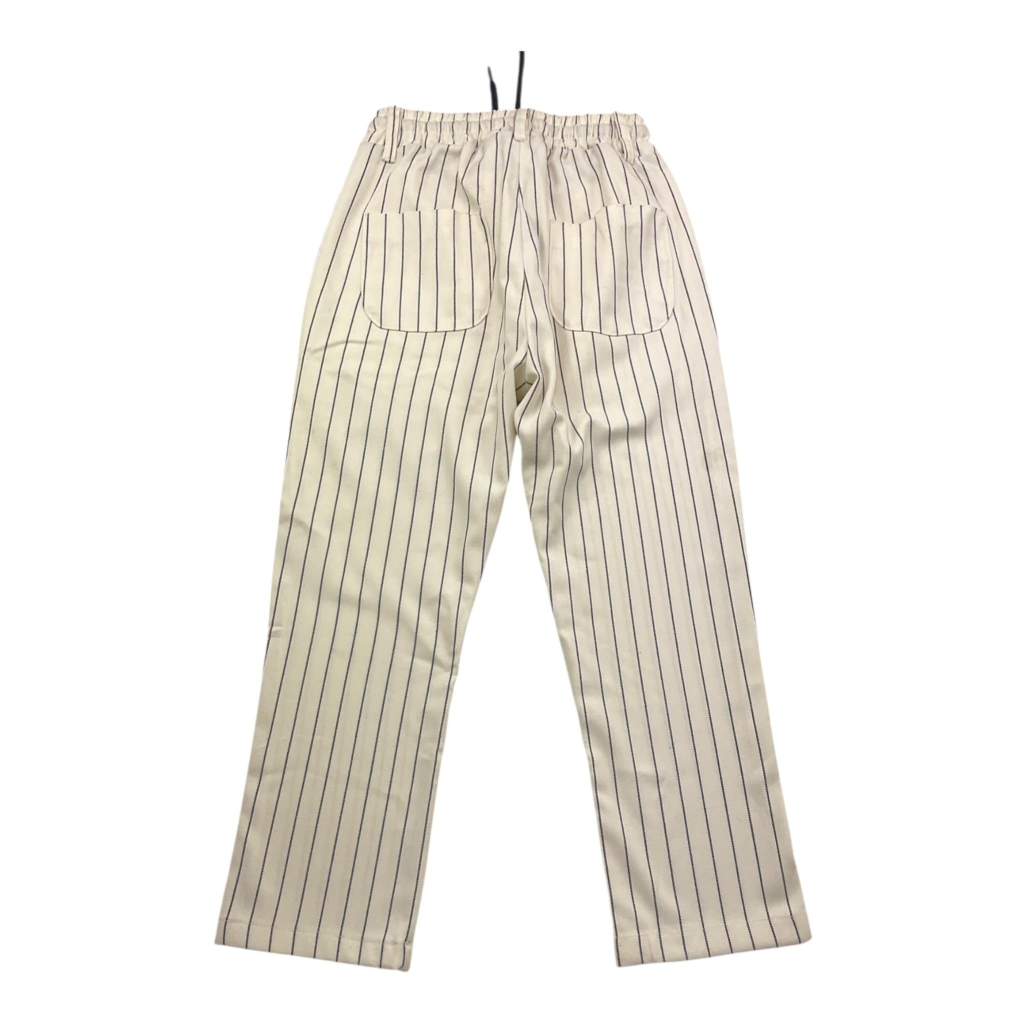 NEVER TOO pantalone tinta unita con fantasia a righe Panna per Bambino NT2133R PANNA NEVER TOO 