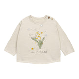 Play Up Shirt Rundhals Einfarbig Mit Kontrastdruck Beige Für Neugeborene