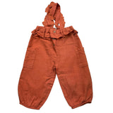 Wedoble Einfarbige Latzhose mit Rüschen Earth für Baby Mädchen