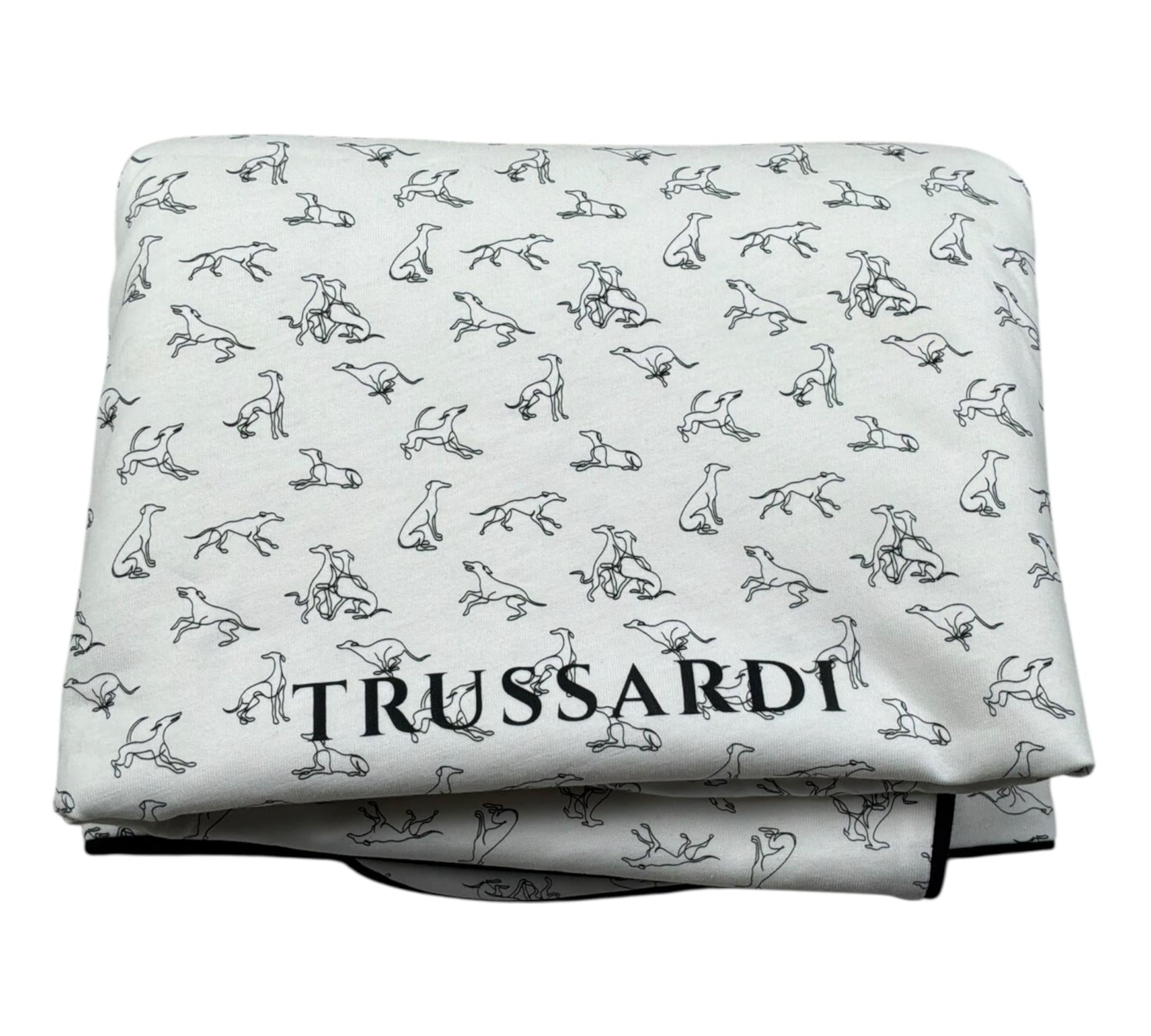 Trussardi Coperta Tinta Unita con Stampe Logo per Neonato TL26004CE BIANCO TRUSSARDI 
