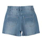 I Do Short In Denim Tinta Unita con Girovita Regolabile per Bambina 4B537 AZZURRO I DO 