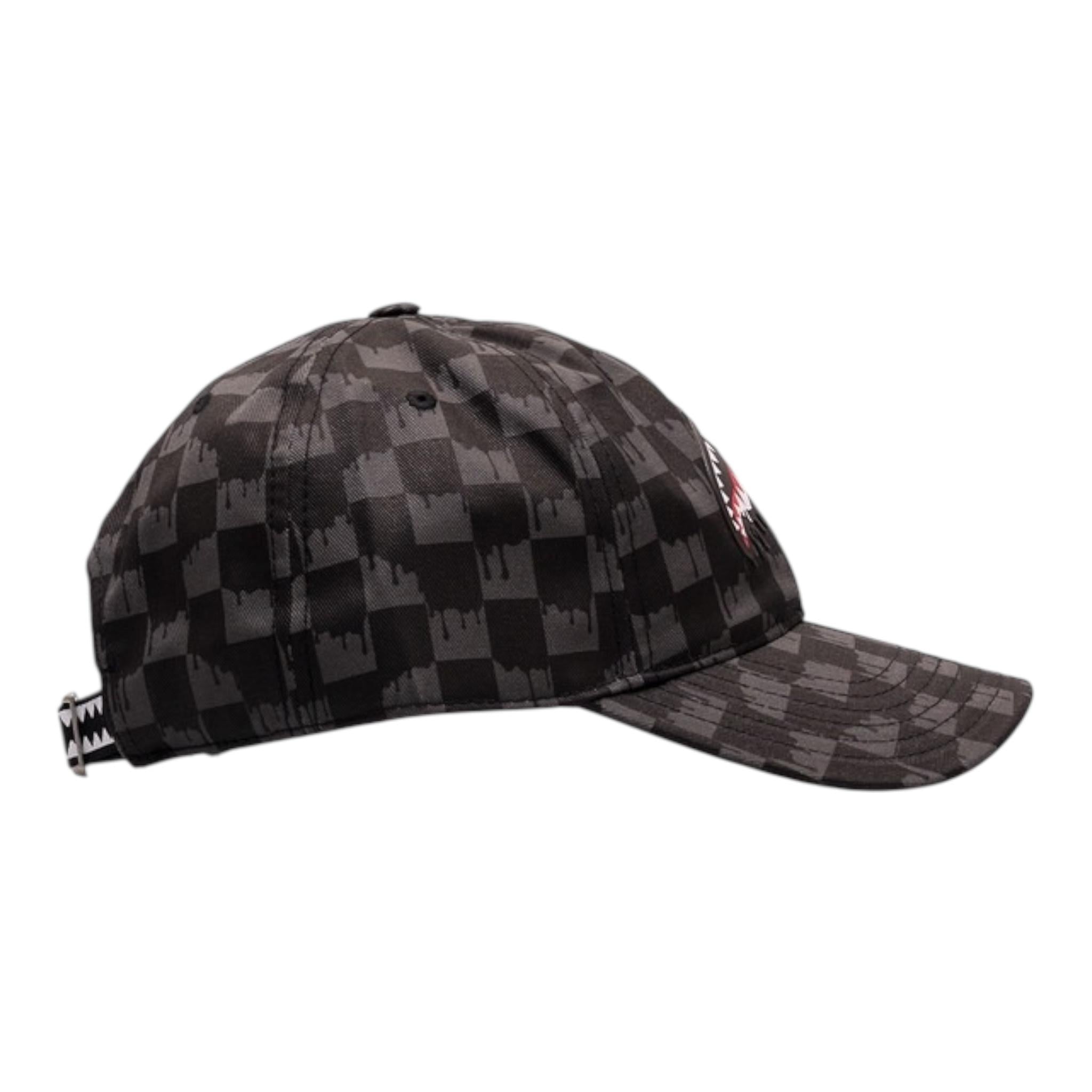 Sprayground Berretto Fantasia Quadretti con Stampa per Bambino SP15015BLK GRIGIO SPRAYGROUND 