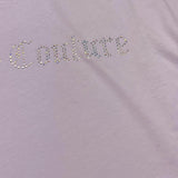 Juicy Couture T-Shirt Girocollo Tinta Unita con Brillantini per Bambina JBX6550 LILLA JUICY COUTURE 