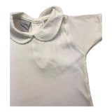 Babidu Bodysuit mit halben Ärmeln, einfarbig, mit weißem Kragen für Neugeborene
