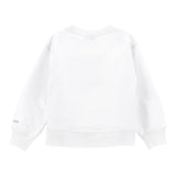 Monnalisa Felpa Tinta Unita Girocollo con Stampa per Neonata 19C601N BIANCO MONNALISA 