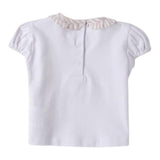 Minibanda T-Shirt Tinta Unita con Colletto E Stampa per Neonata 3B724 BIANCO MINIBANDA 