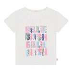 BillIEBLUSH t-shirt tinta unita girocollo con paillettes Bianco per Neonata U20493 BIANCO BillIEBLUSH 