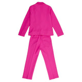 Manila Grace 2-teiliger Anzug Jacke-Hose Einfarbig Fuchsia Für Mädchen