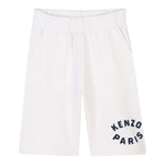 Kenzo Bermuda In Felpa Tinta Unita con Logo per Bambino K60995 PANNA KENZO 