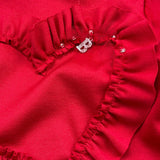 BARCELLINO abito tinta unita con applicazioni Rosso per Neonata 105219N ROSSO BARCELLINO 