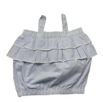 Emc Top Bicolore con Fantasia A Righe per Bambina BX2386 BIANCO/AZZURRO EMC 