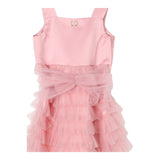 Twinset Abito Tinta Unita con Tulle per Neonata 251GJ2QS0 ROSA TWINSET 