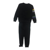 Cesare Paciotti 2-teiliges Set Sweatshirt-Hose Trainingsanzug Schwarz für Jungen