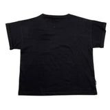 Suns T-Shirt Rundhalsausschnitt Einfarbig mit Kontrastdrucken Schwarz für Mädchen
