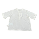 Petit Indi camiciaMezza Manica Girocollo Tinta Unita  per Neonato SS25BK7120XN BIANCO PETIT INDI 