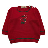 LA STUPENDERIA maglia girocollo tinta unita con ricami Rosso per Neonato WCPL61XX ROSSO LA STUPENDERIA 