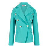Odi Et Amo Tiffany Zweireihige einfarbige Jacke für Mädchen