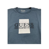 GUESS shirt girocollo tinta unita con stampa Blu per Bambino L3BI10I3Z14 BLU GUESS 
