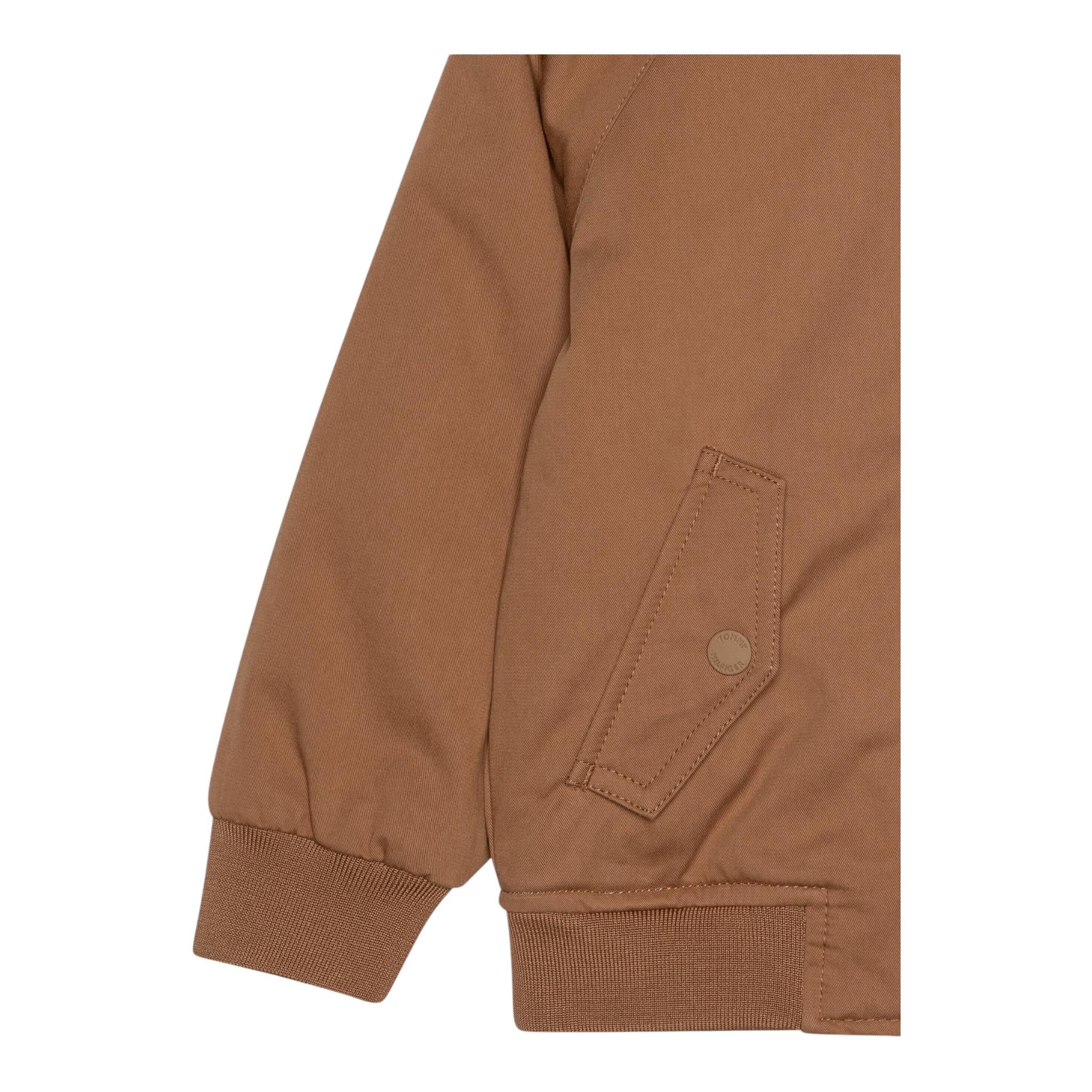 Tommy Hilfiger Giubbino Tinta Unita con Zip E Logo per Bambino KB0KB09363 MARRONE TOMMY HILFIGER 