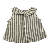 Paio Crippa Shirt ärmellos Streifenmuster weiß/grün für Baby Mädchen