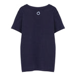 Trussardi T-Shirt Girocollo Tinta Unita con Stampa per Bambino TBP25003TSX BLU TRUSSARDI 