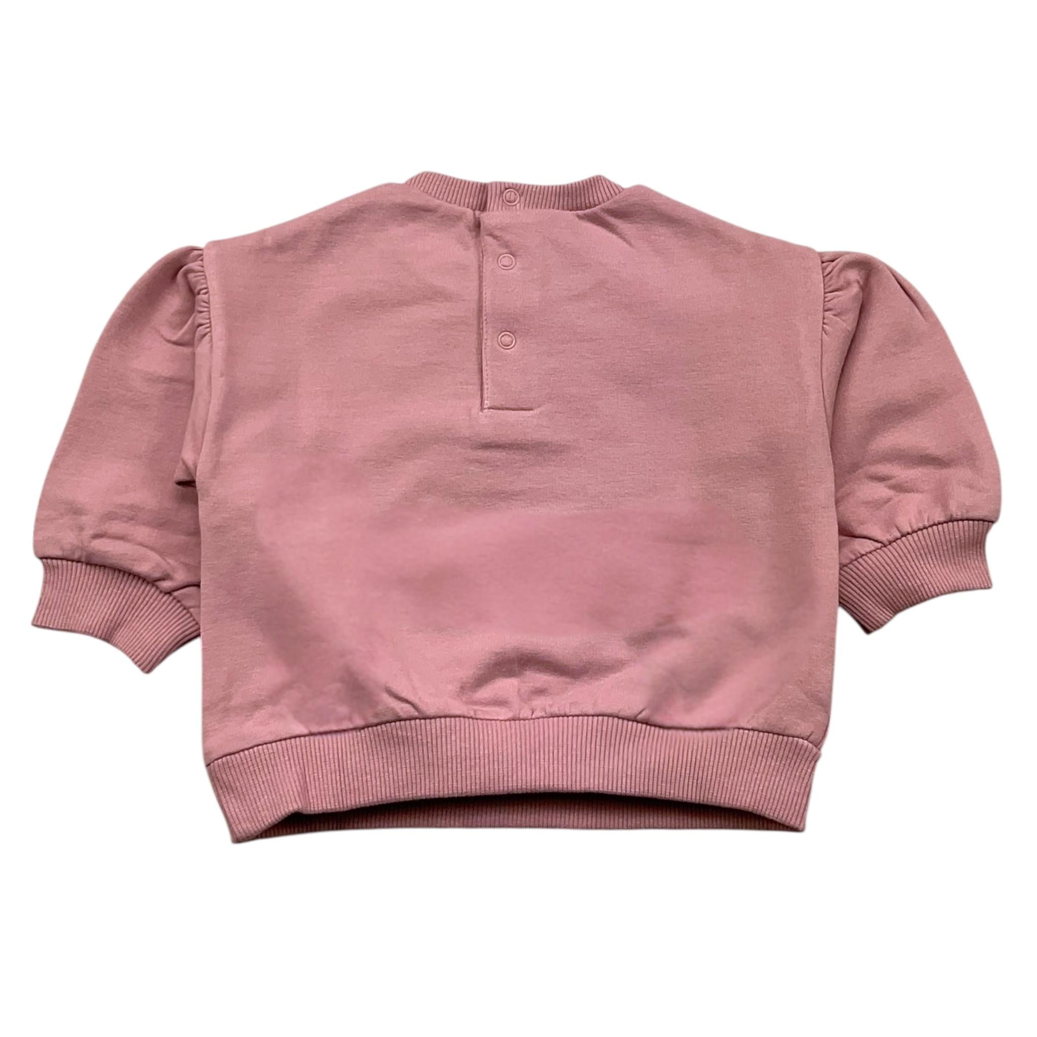 MAYORAL felpa girocollo tinta unita con stampa Rosa per Neonata 247613 ROSA MAYORAL 