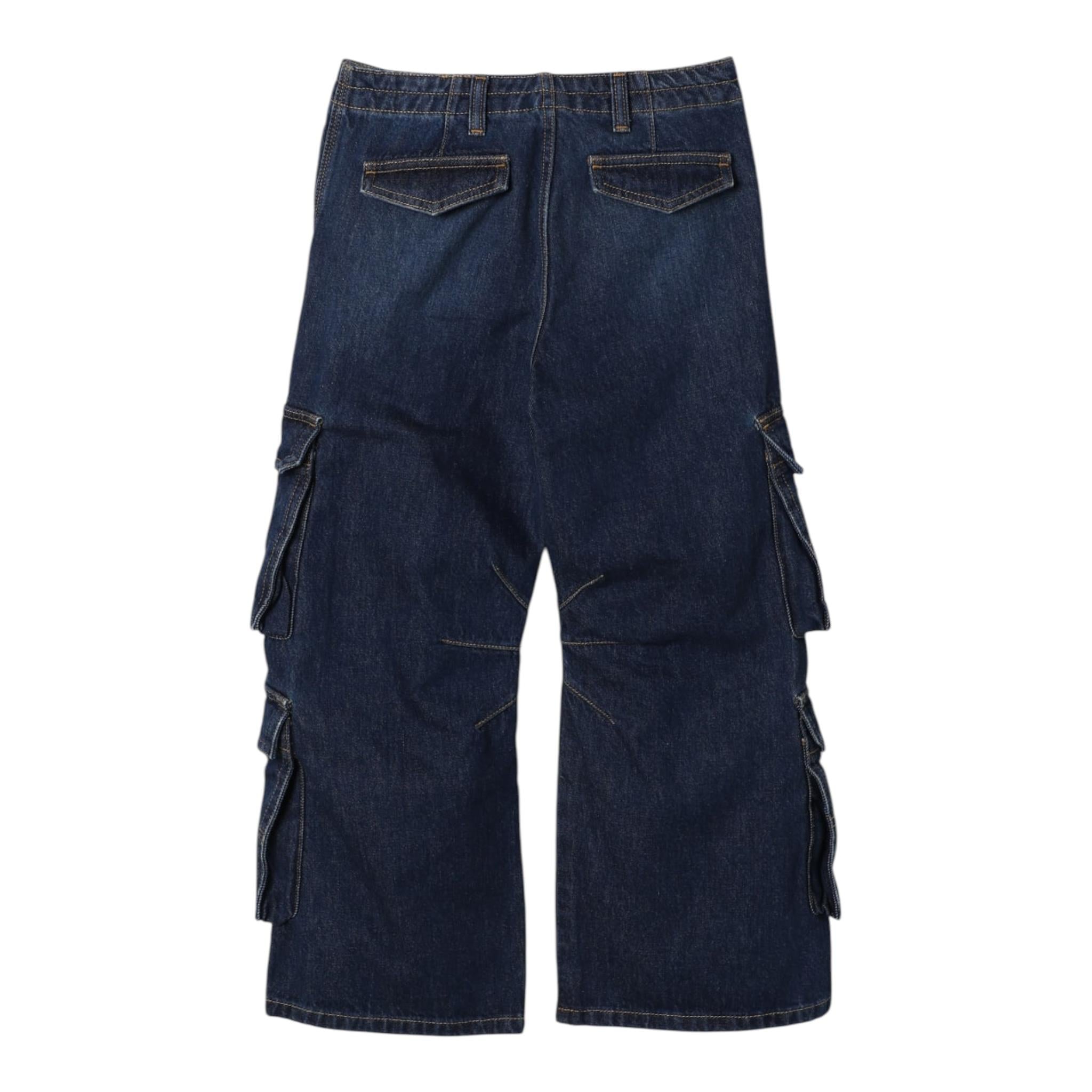 DIESEL jeans tinta unita modello palazzo/cargo Blu per Bambina J01725 BLU DIESEL 