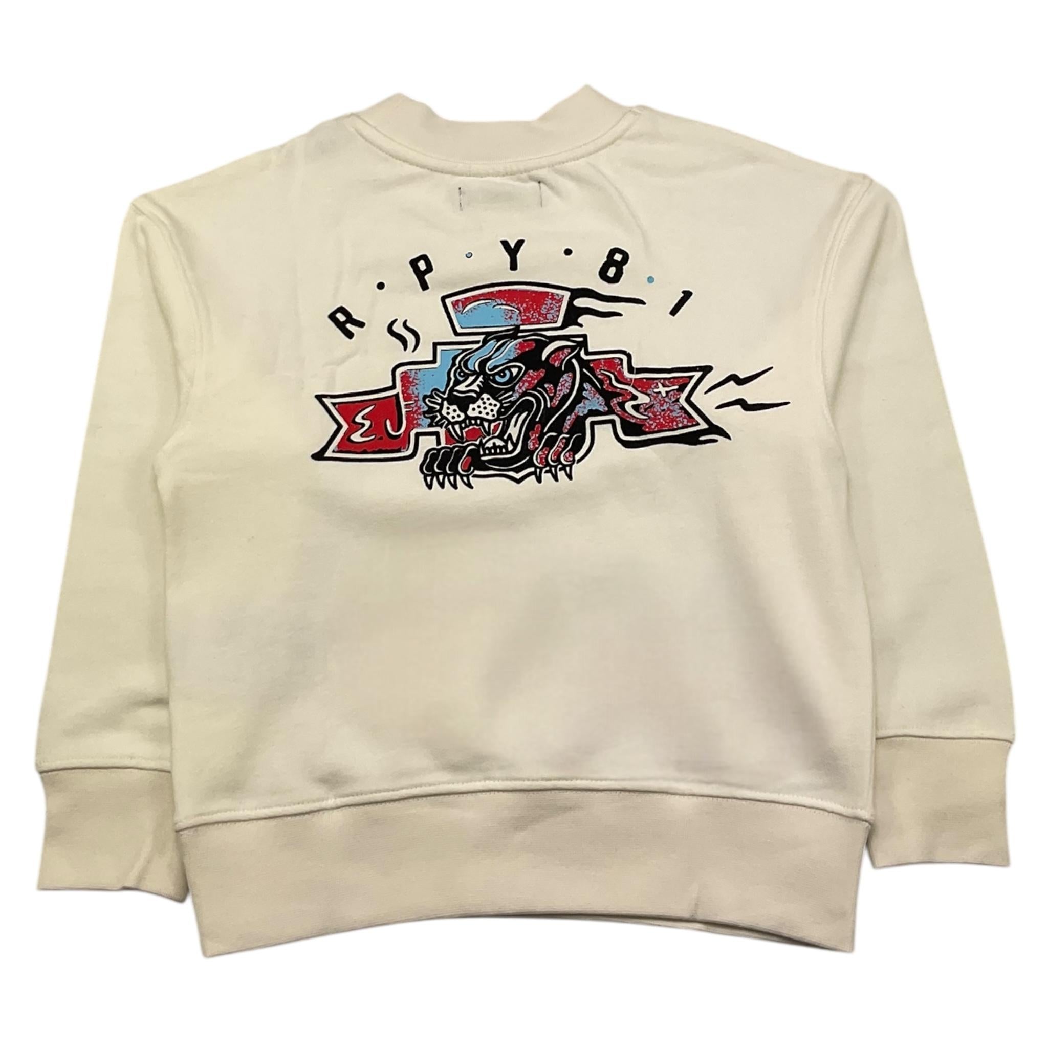 REPLAY felpa chiusa girocollo tinta unita con logo Panna per Bambino SV2065 PANNA REPLAY 