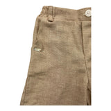 Le Bebe' Einfarbige Bermudashorts mit elastischer Taille in Beige für Neugeborene