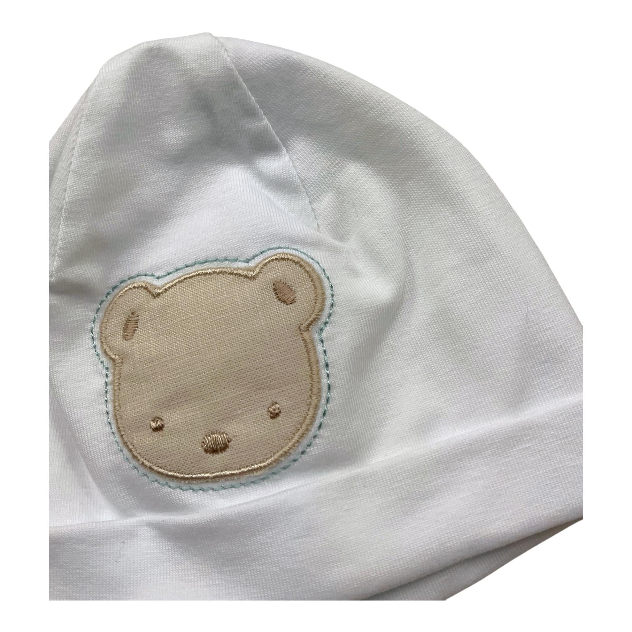 Barcellino Cappello Tinta Unita con Stampa per Neonata 120305 BIANCO BARCELLINO 