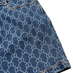Twinset Gonna Tinta Unita con Stampa In Denim per Bambina 251GJ2111 BLU TWINSET 
