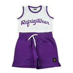 Refrigiwear Completo 2 Pezzi Top-Short per Bambina RG1471W25X BIANCO/VIOLA REFRIGIWEAR 