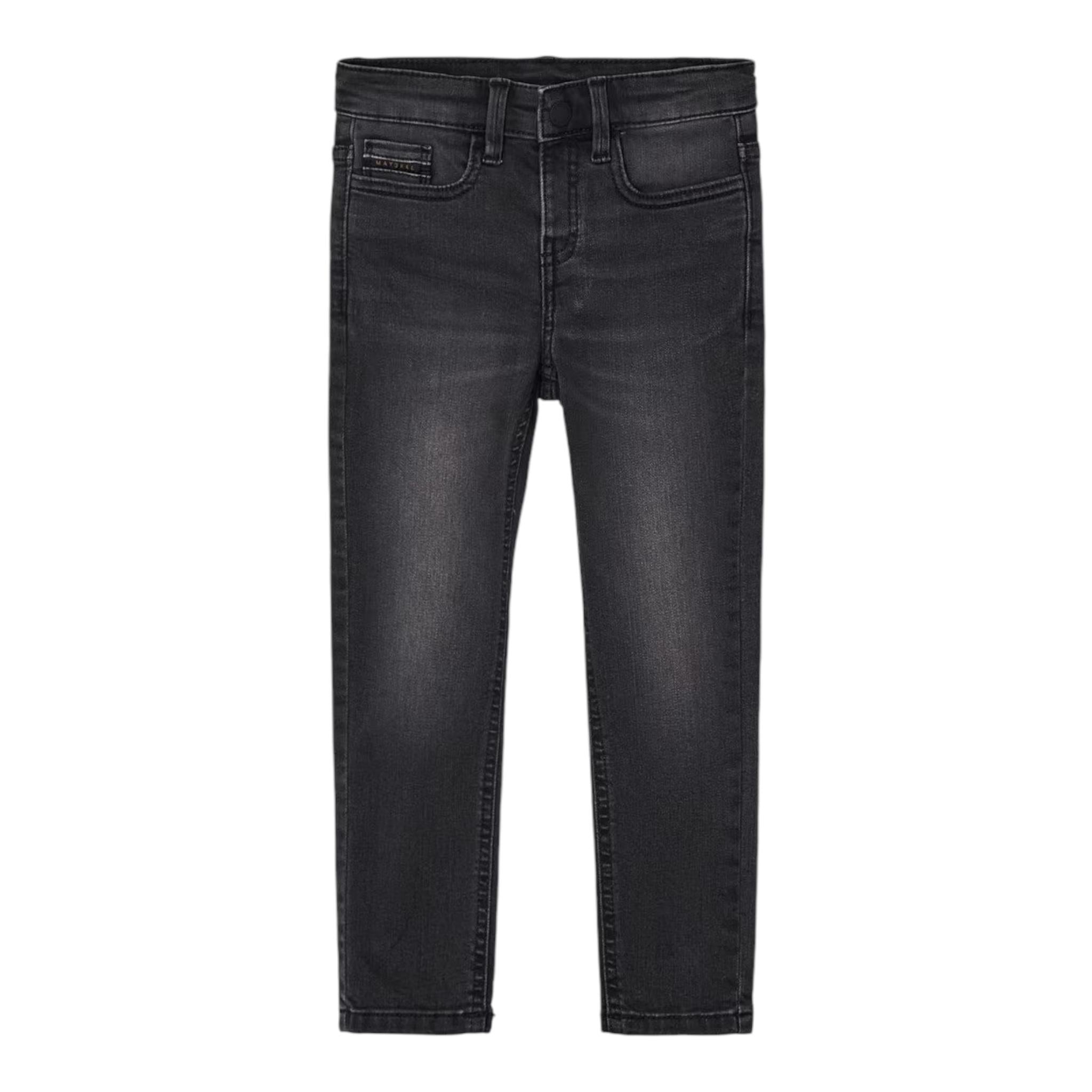 MAYORAL jeans tinta unita con girovita regolabile Nero per Bambino 4521 NERO MAYORAL 