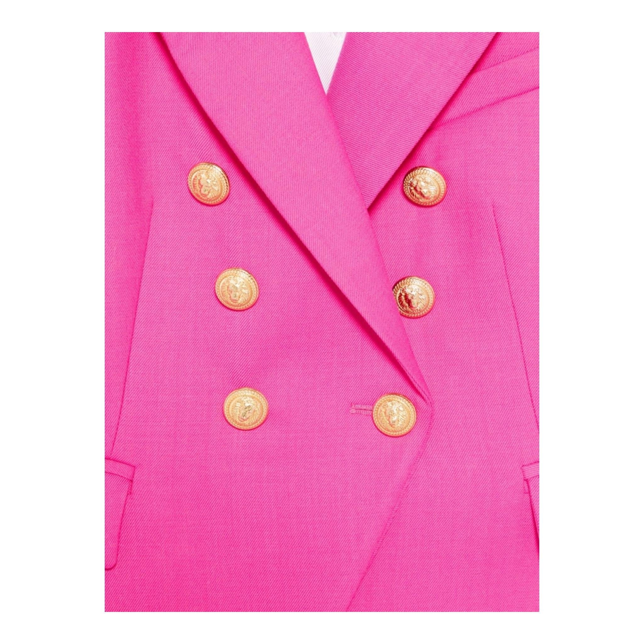 Balmain Giacca Tinta Unita con Bottoni per Bambina BW2A04 FUXIA BALMAIN 