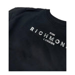 JOHN RICHMOND felpa chiusa girocollo tinta unita con logo Nero per Bambina RGA24054FE NERO JOHN RICHMOND 