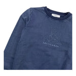 TRUSSARDI felpa chiusa girocollo tinta unita con stampa Blu per Bambino TBA25138FE BLU TRUSSARDI 