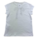 Dondup T-Shirt Rundhalsausschnitt Einfarbig Ocn Kontrastdruck Weiß Für Mädchen
