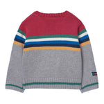 BOBOLI maglia girocollo tinta unita con fantasia a righe Grigio per Neonato 309024 GRIGIO BOBOLI 
