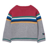 BOBOLI maglia girocollo tinta unita con fantasia a righe Grigio per Neonato 309024 GRIGIO BOBOLI 