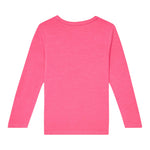 GUESS shirt girocollo tinta unita ocn logo Rosa per Bambina K4YI02K6YW4J ROSA GUESS 