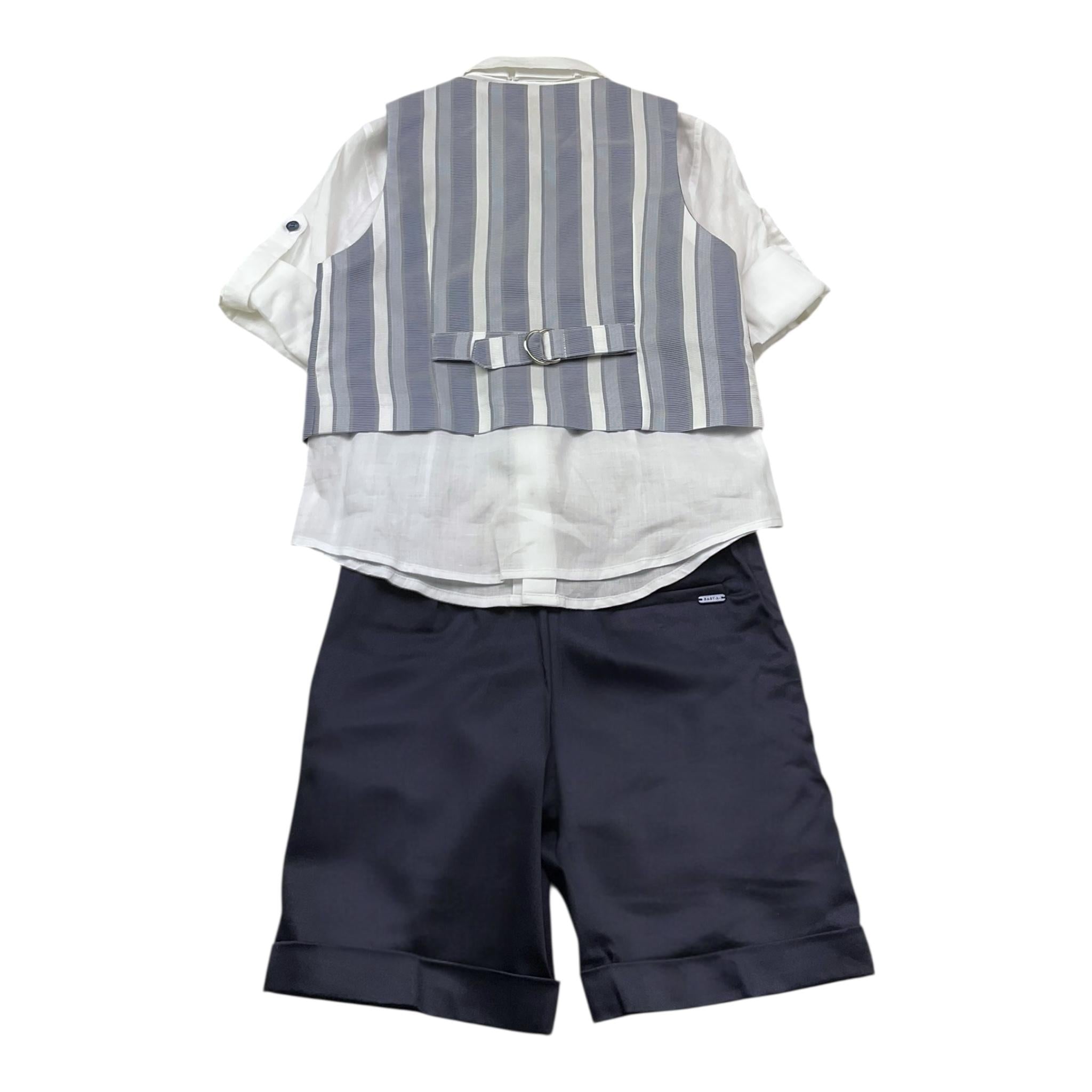Baby A. Completo 4 Pezzi Bermuda-Camicia-Papillions-Gilet per Neonato A2804N AZZURRO BABY A. 