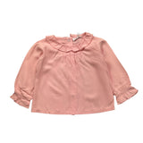 Y-CLU camicia tinta unita con colletto Rosa per Neonata YN20760 ROSA Y-CLU 
