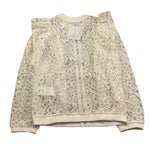 Lu Lu By Miss Grant Giubbino con Zip Tinta Unita Ricamato per Bambina LL0224 BIANCO LU LU BY MISS GRANT 