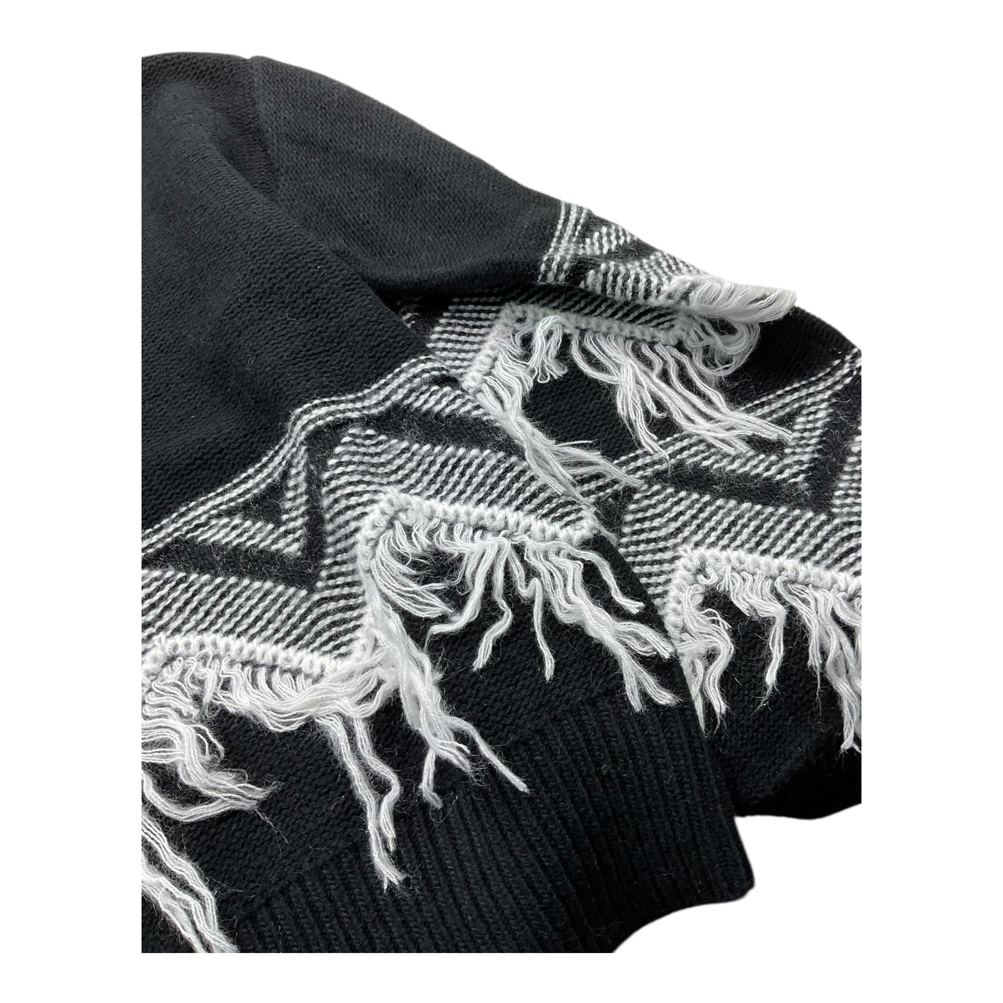 TWINSET maglia girocollo tinta unita con frange Nero per Bambina 242GJ3131X NERO TWINSET 