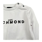 John Richmond Felpa Chiusa Girocollo Tinta Unita con Logo per Neonato RIP26036FE BIANCO JOHN RICHMOND 