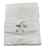 Ninnaoh Coperta Tinta Unita con Stampa per Neonato E25COP201 BIANCO NINNAOH 